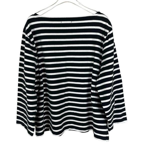 J.Crew Classic Mariner Cloth Boatneck Striped T-Shirt Women's Sz 2X Classic Fit - Picture 3 of 8
